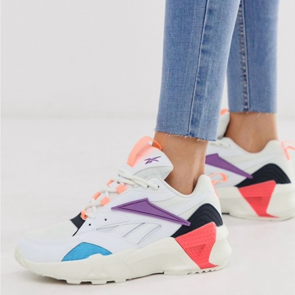 Cardi B x Reebok Women's Athletic Shoes - White, Purple, Blue, and Orange - Picture 2 of 2